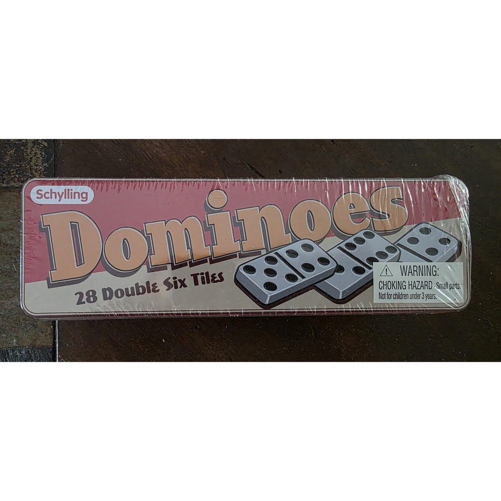 Dominoes by Schylling - 28 Double Six Tiles - 2025 Stock - NEW